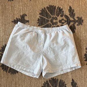 Brandy Melville Light Gray Striped Shorts